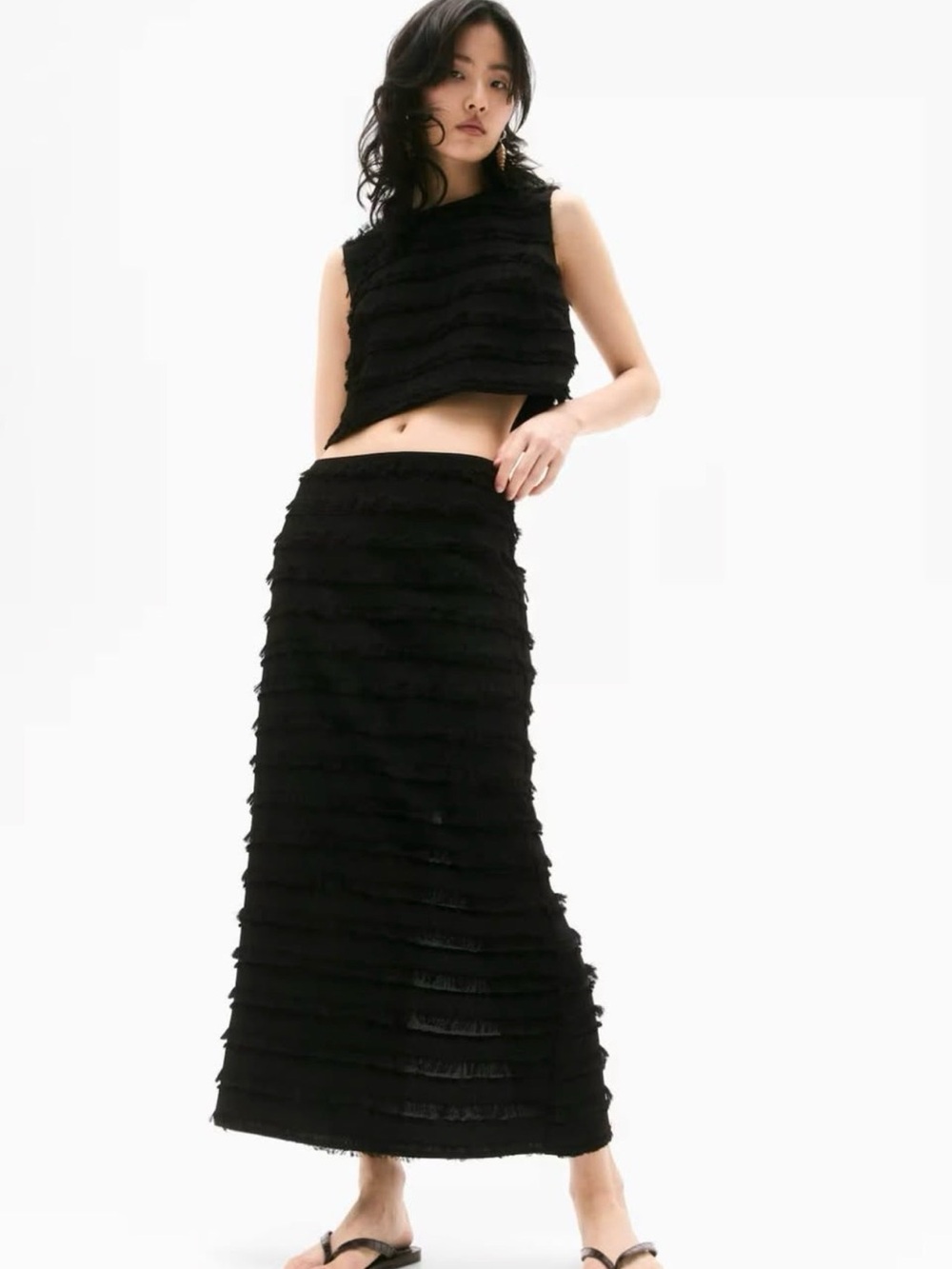 H&M Edition - Fringe Trimmed Top (small) and Skirt (size 6 - NWT)